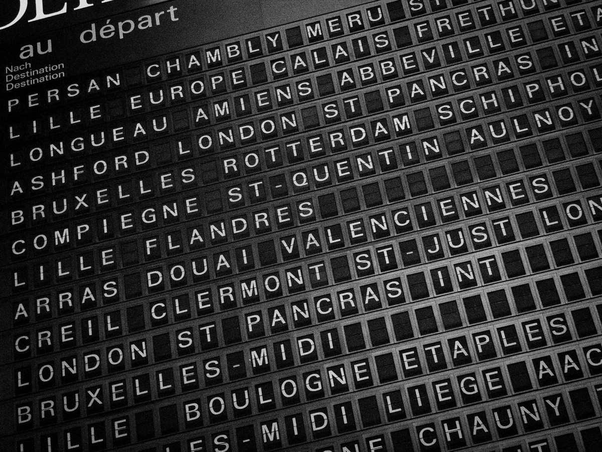 Affichage train Gare du Nord