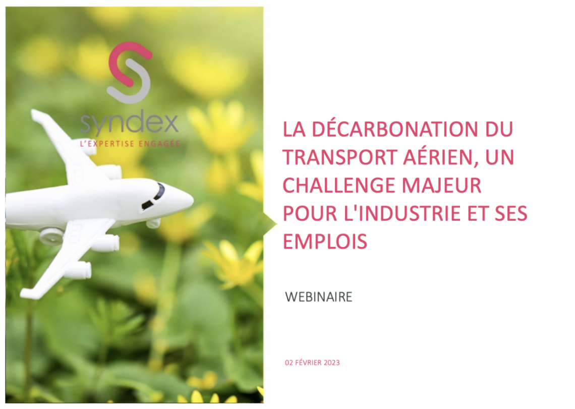 support de présentation webinaire décarbonation transport aérien