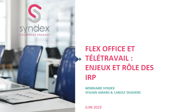 Couverture du support de présentation du webinaire «Flex-office et télétravail : les enjeux du travail hybride !"
