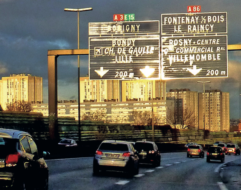 Entrée parisienne des autoroutes A3 et A86