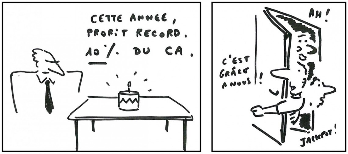 partage du gateau en bande-dessinée