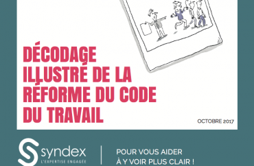 Couverture du dépliant "décodage illustré de la réforme du travail"