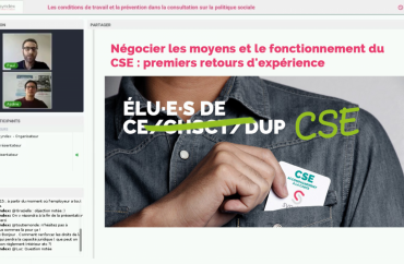 Capture d'écran d'un webinaire Syndex