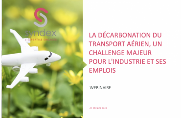 support de présentation webinaire décarbonation transport aérien