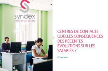 Couverture du support de présentation du webinaire « Les centres d’appels : quels enjeux pour les salariés dans un secteur en mutation ? »